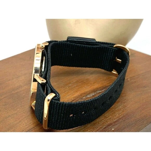 Daniel Wellington Women's Watch Quartz Rose Gold 36mm Black Dial Nylon Strap - Picture 8 of 13